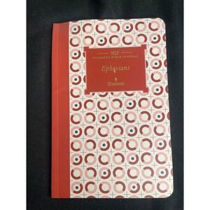 NLT Filament Bible Journal Ephesians Red Geometric Pattern